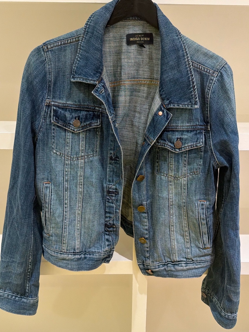 J. Crew Indigo Denim Jacket (size women's L)